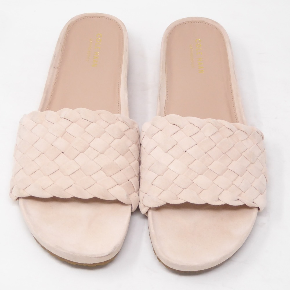 Cole Haan Mojave Womens Sandals Pink Woven Suede Slide 9.5M - Picture 3 of 8
